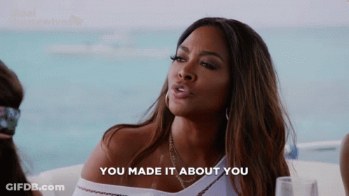 Woman Saying You Made It About You On Boat GIF