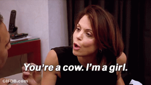 Woman Saying You're A Cow I'm A Girl GIF