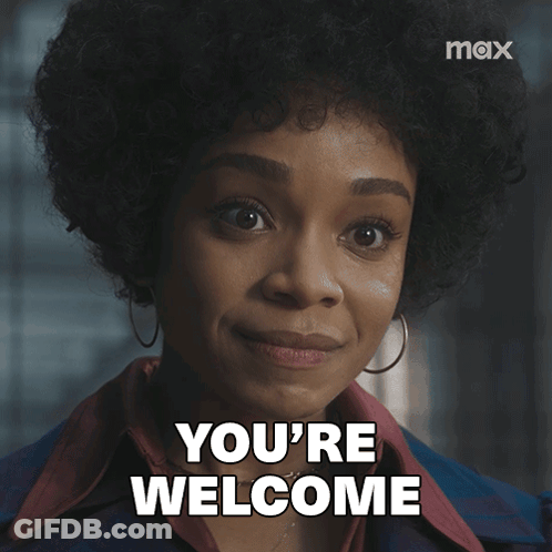 Woman Saying You're Welcome GIF