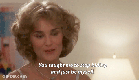 Woman Saying You Taught Me To Stop Hiding GIF