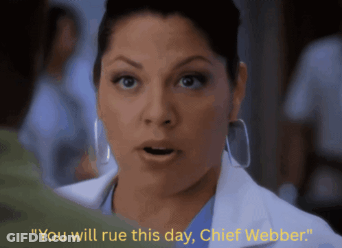 Woman Saying You Will Rue This Day Chief Webber GIF