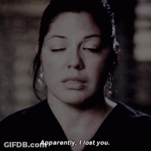 Woman Says Apparently I Lost You In A Dark Room GIF