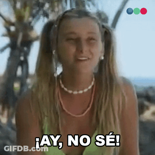 Woman Says Ay No Se In Spanish GIF