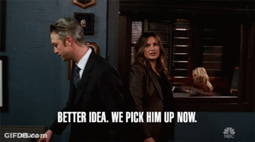 Woman Says Better Idea We Pick Him Up Now In Living Room GIF