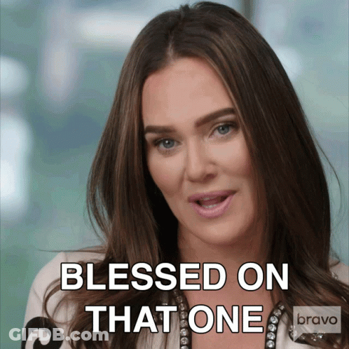Woman Says Blessed On Thatone In Bravo Ad GIF