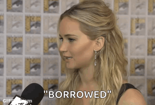Woman Says Borrowed Into Mic At Comic Con GIF