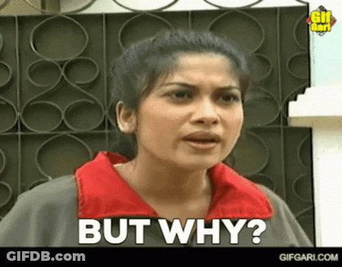 Woman Says But Why In Front Of Metal Wall GIF