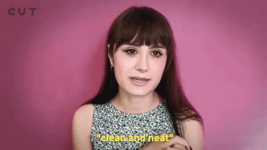 Woman Says Clean And Neat GIF