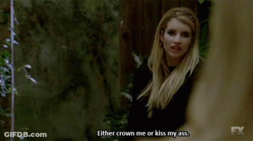 Woman Says Crown Me Or Kiss My Ass In Woods GIF