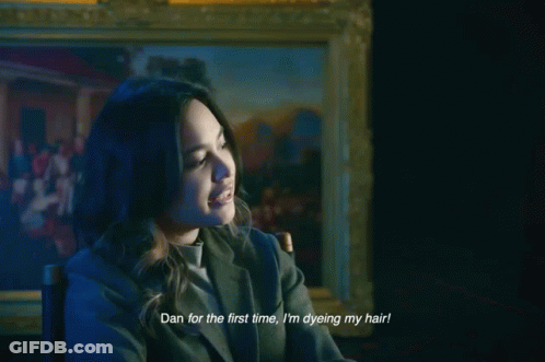 Woman Says Dan For The First Time Dying My Hair GIF