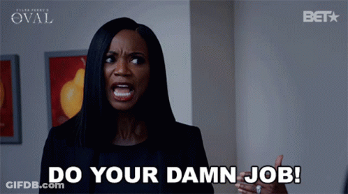Woman Says Do Your Damn Job In Front Of Oval GIF