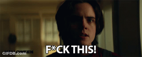 Woman Says F Ck This Halloween Ad GIF