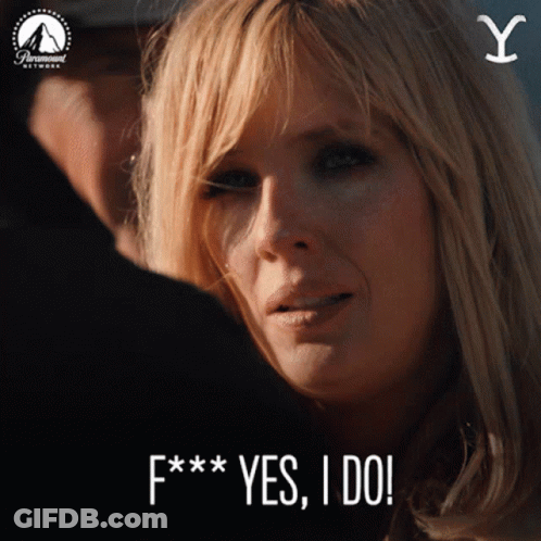 Woman Says F** Yes I Do Paramount Network Logo GIF