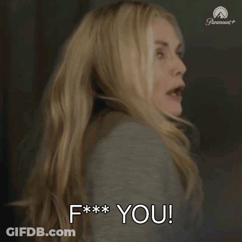 Woman Says F You In Paramount+ Ad GIF