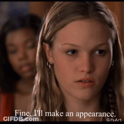 Woman Says Fine I'll Make An Appearance GIF