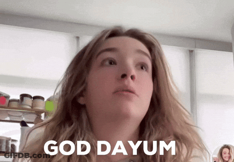 Woman Says God Dayum Looking At Camera GIF