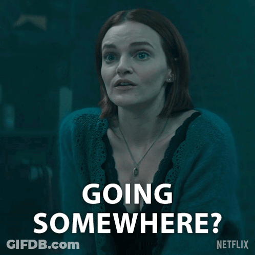 Woman Says Going Somewhere On Netflix Advertisement GIF