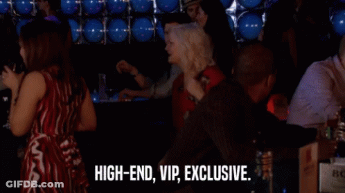 Woman Says High-End VIP Exclusive In Crowd GIF