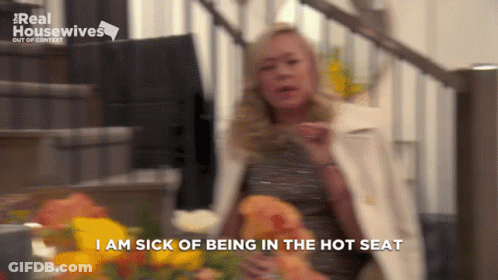 Woman Says I Am Sick Of Being In The Hot Seat GIF