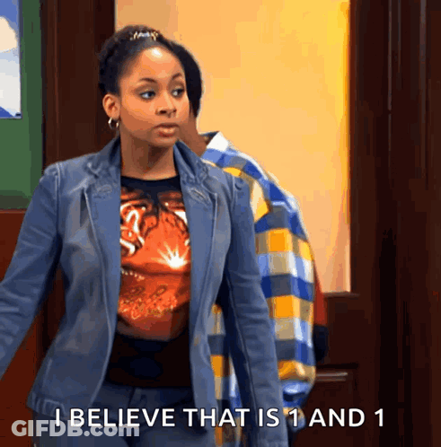 Woman Says I Believe That Is 1 And 1 To Man GIF