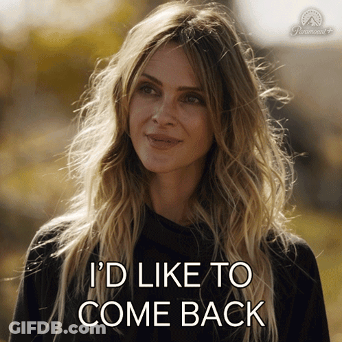 Woman Says I'd Like To Come Back In Paramount Advertisement GIF