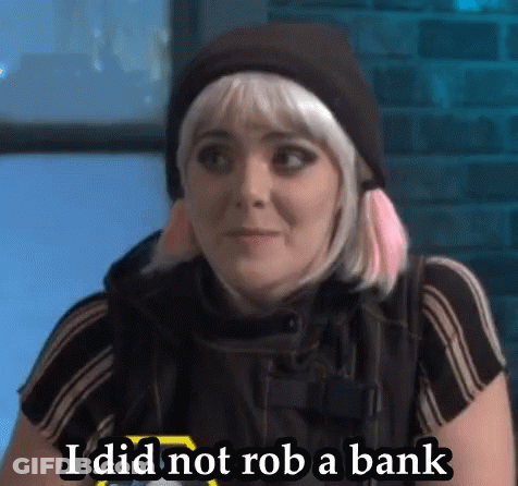 Woman Says I Did Not Rob A Bank Wearing Black Hat GIF