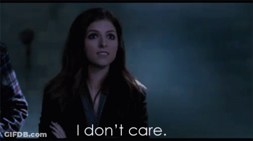 Woman Says I Don't Care GIF