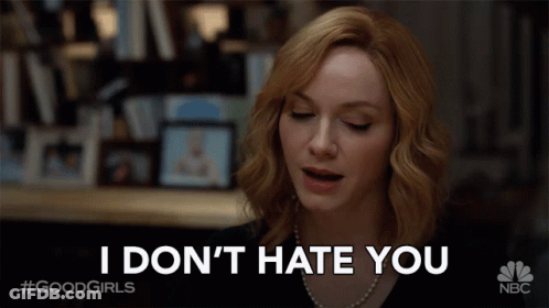 Woman Says I Don't Hate You In NBC Advertisement GIF