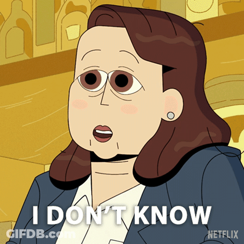 Woman Says I Don't Know In Front Of Netflix Logo GIF