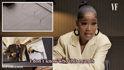 Woman Says I Don't Know Who This Man Is GIF