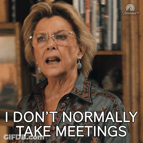 Woman Says I Don't Normally Take Meetings In Front Of Bookshelf GIF