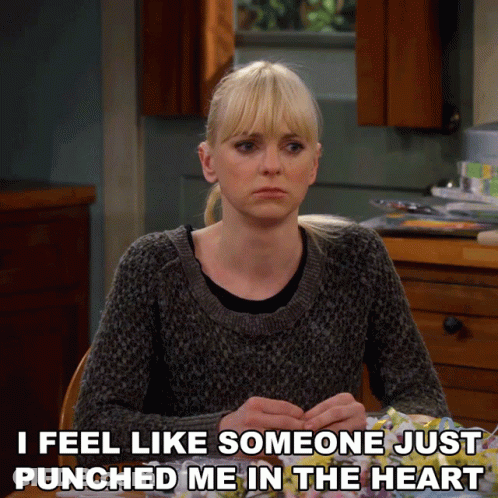 Woman Says I Feel Like Someone Just Punched Me In The Heart GIF