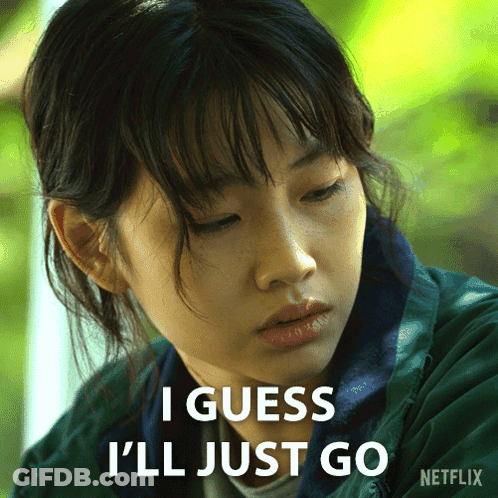 Woman Says I Guess I'll Just Go In Netflix Advertisement GIF