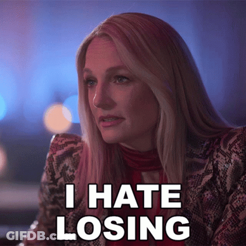 Woman Says I Hate Losing In Snake Print Jacket GIF