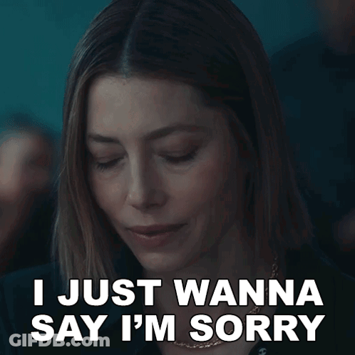 Woman Says I Just Wanna Say I'm Sorry GIF