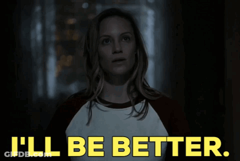 Woman Says I'll Be Better In Dark Hallway GIF