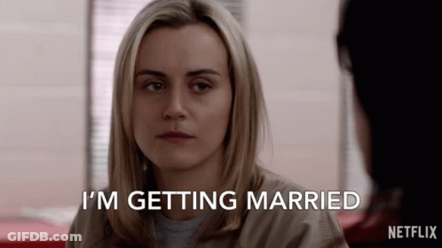 Woman Says I'm Getting Married In Netflix Advertisement GIF