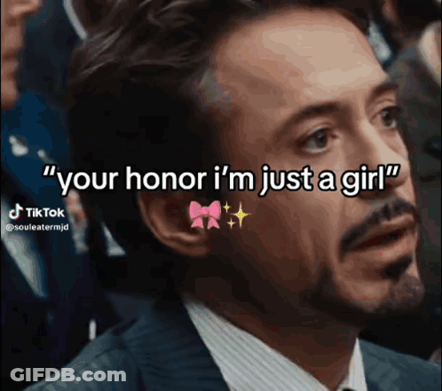 Woman Says I'm Just A Girl GIF