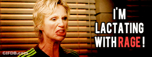 Woman Says I'm Lactating With Rage In Front Of Window GIF