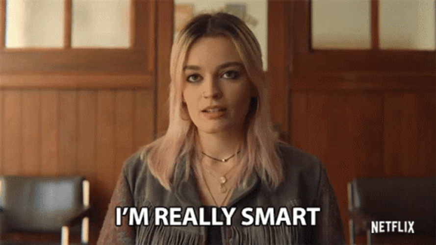 Woman Says I'm Really Smart And A Clever Girl GIF