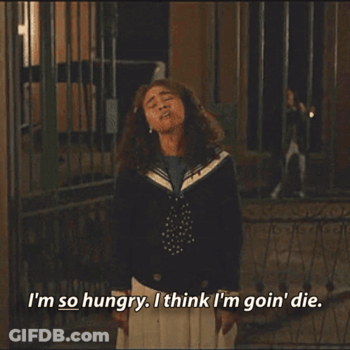 Woman Says I'm So Hungry I Think I'm Goin Die GIF