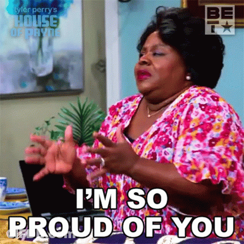 Woman Says I'm So Proud Of You GIF