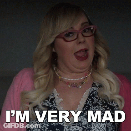 Woman Says I'm Very Mad Wearing Glasses And Necklace GIF