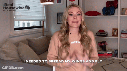 Woman Says I Needed To Spread My Wings And Fly GIF