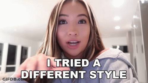 Woman Says I Tried A Different Style GIF