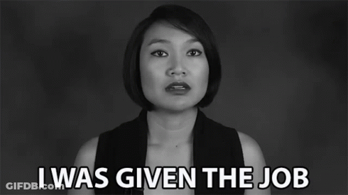 Woman Says I Was Given Job In Black And White GIF