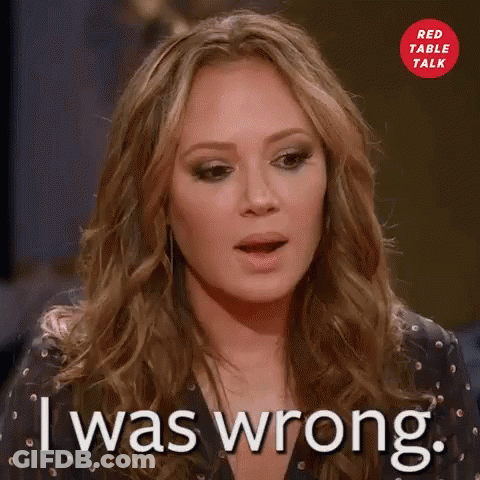 Woman Says I Was Wrong In Front Of Red Table Talk Logo GIF