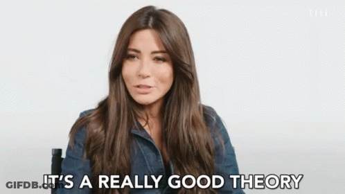 Woman Says It's A Really Good Theory GIF