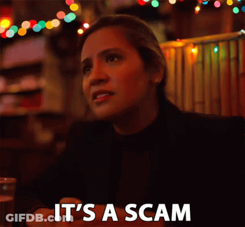 Woman Says It's A Scam GIF