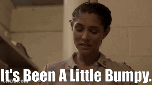 Woman Says It's Been A Little Bumpy GIF